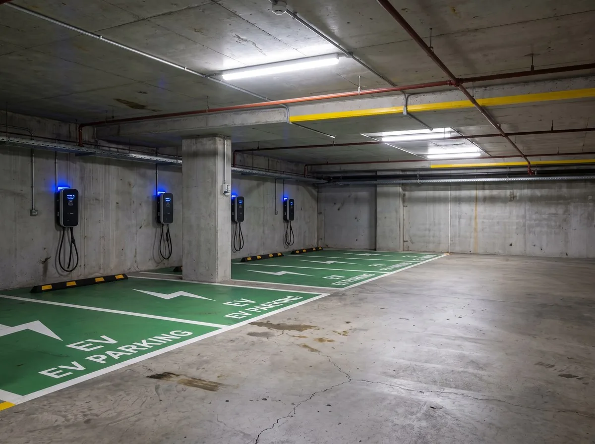 Apartment carpark EV charging bay